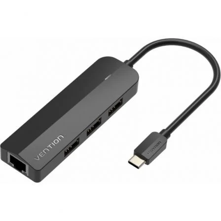 Vention Docking USB Tipo-C TGOBB 3xUSB 1xRJ45 1xMicro B PD Negro Vention Docking USB Tipo-C TGOBB 3xUSB 1xRJ45 1xMicro B PD Negro